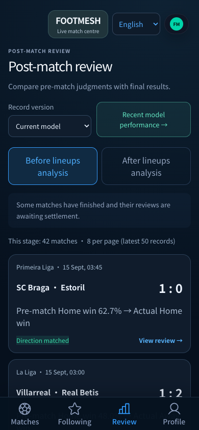 FootMesh match review on iPhone